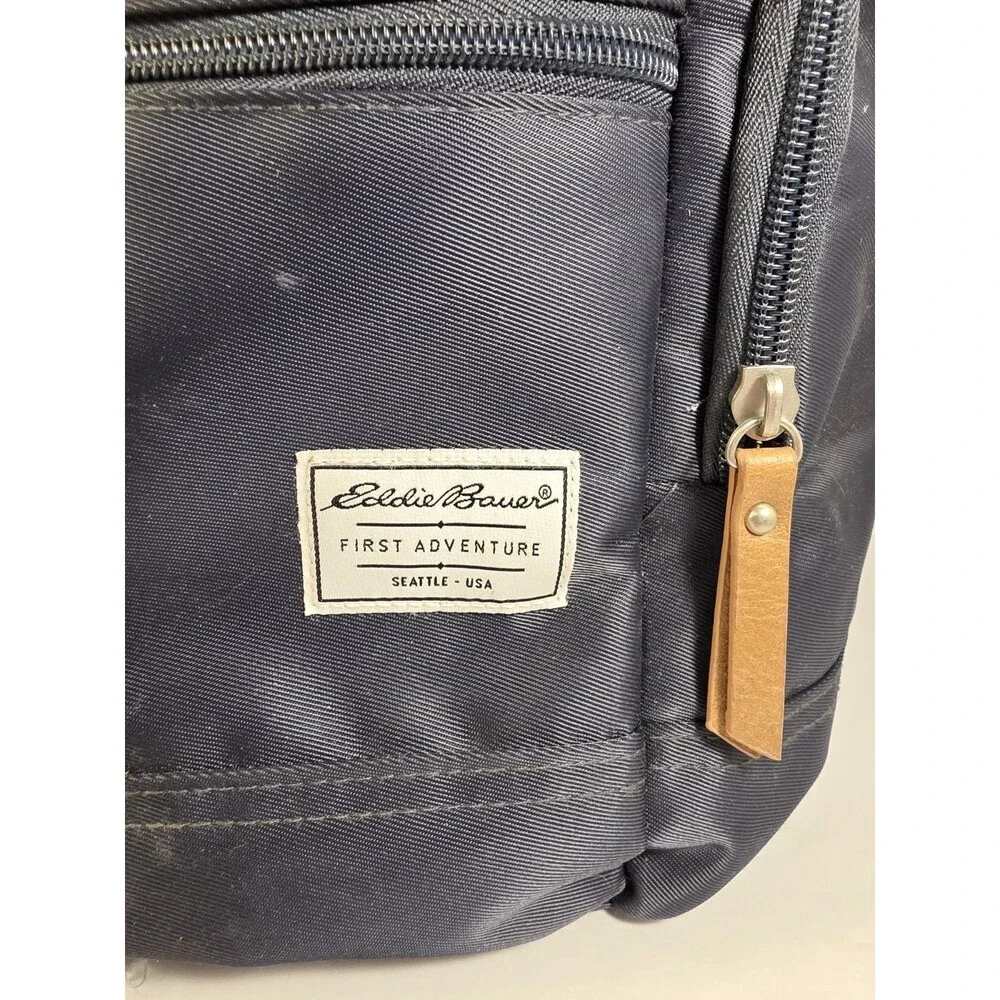 Eddie Bauer Highlands Peak Baby Diaper Bag Backpack Insulated Side Pockets